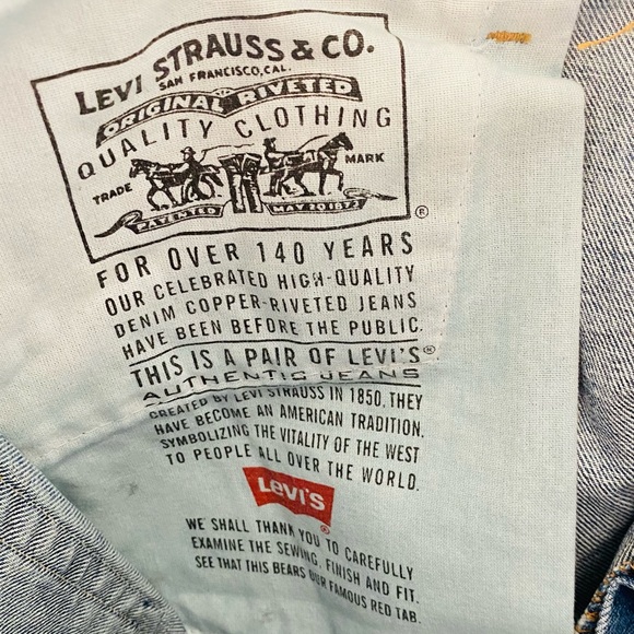 Levi’s RARE Vintage NWT 512 Medium Light Wash Straight Leg Jeans Size 32X31 - Picture 6 of 10